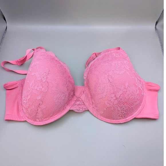 Laura Ashley Other - Laura Ashley Pink Floral Lace Underwire Bra Adjustable Straps Style 3700-16 38C